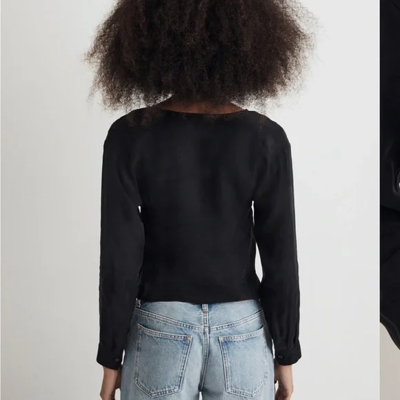 Madewell Brushed Ruched-Front Top Size 16 - Picture 6 of 15